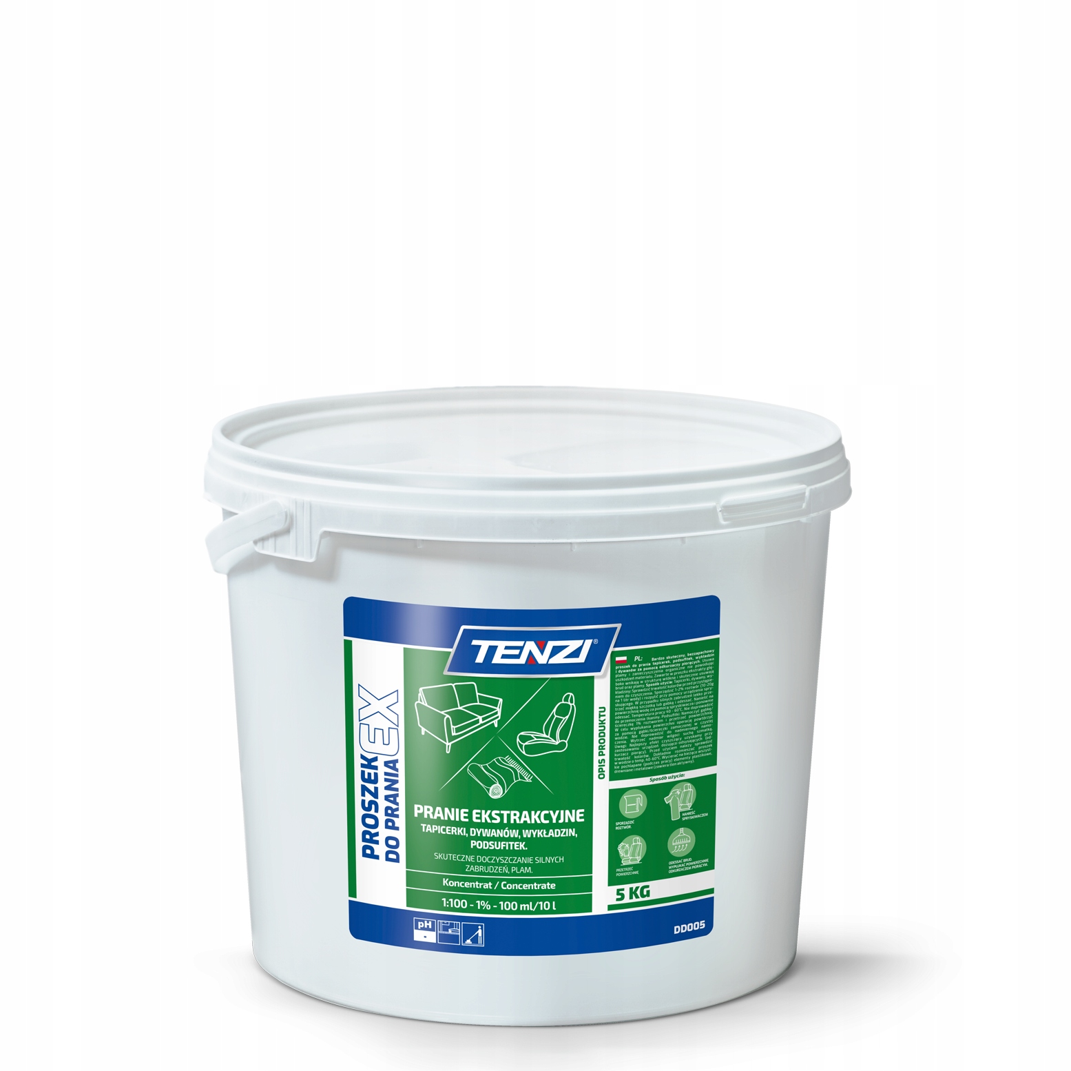 Levně Tenzi Ex prášek na praní koberců a čalounění 5 kg D05/005