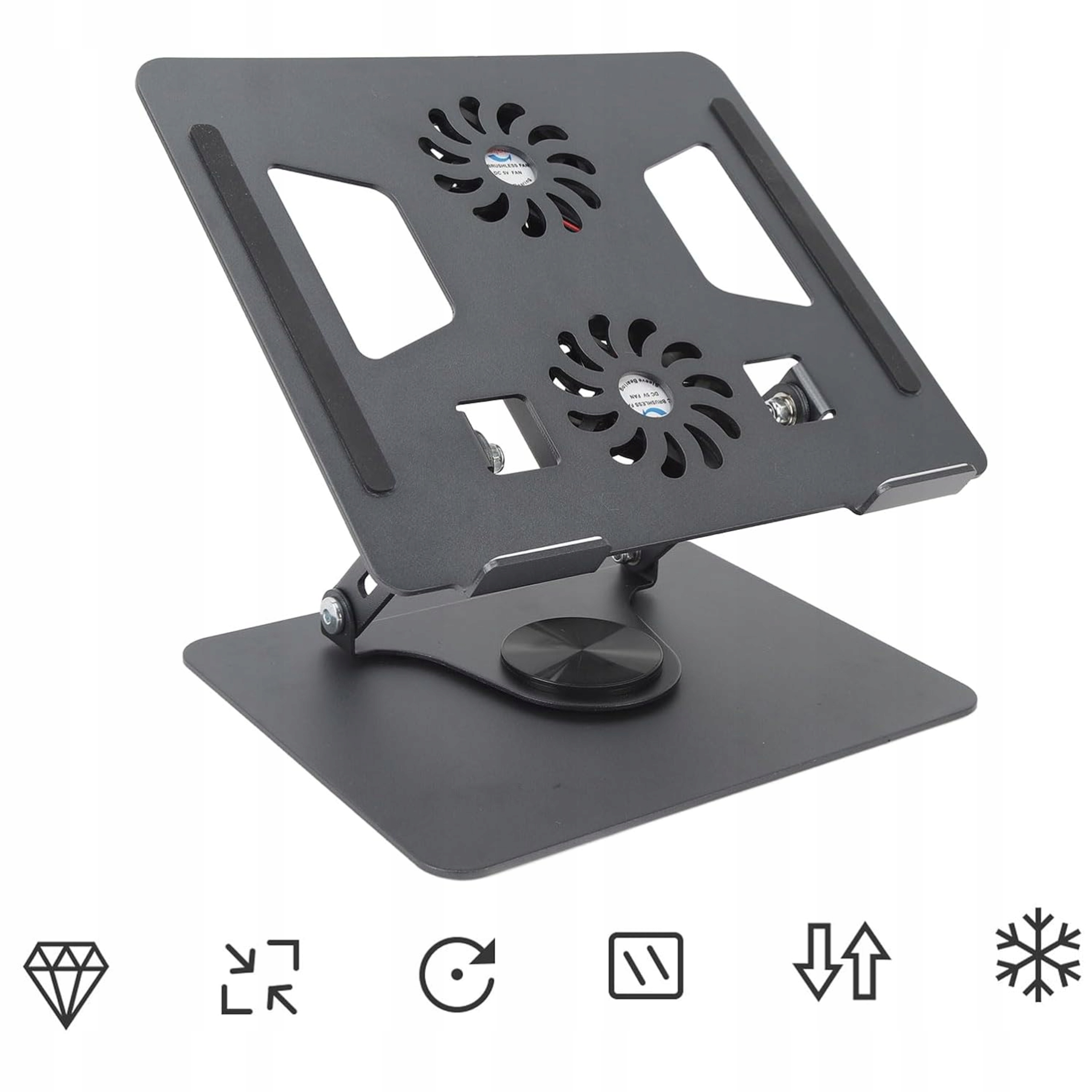 PODSTAWKA POD LAPTOPA SKŁADANA REGULOWANA STOJAK OBKRĘCANA Stan opakowania oryginalne