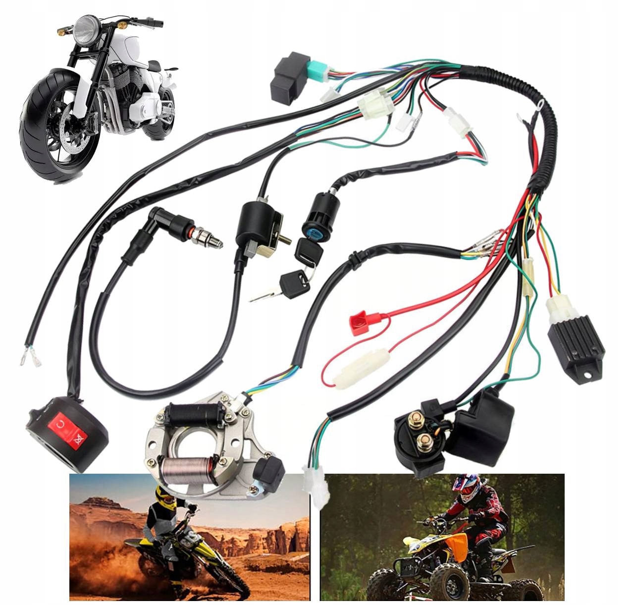 Kompletní Elektrická Instalace, Montáž Nosníku Čtyřkolky Atv 70 90 110 125 CM3