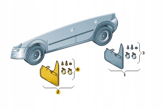 БРЫЗГОВИКИ ПЕРЕДНИЕ VW ARTEON 2 ШТ.