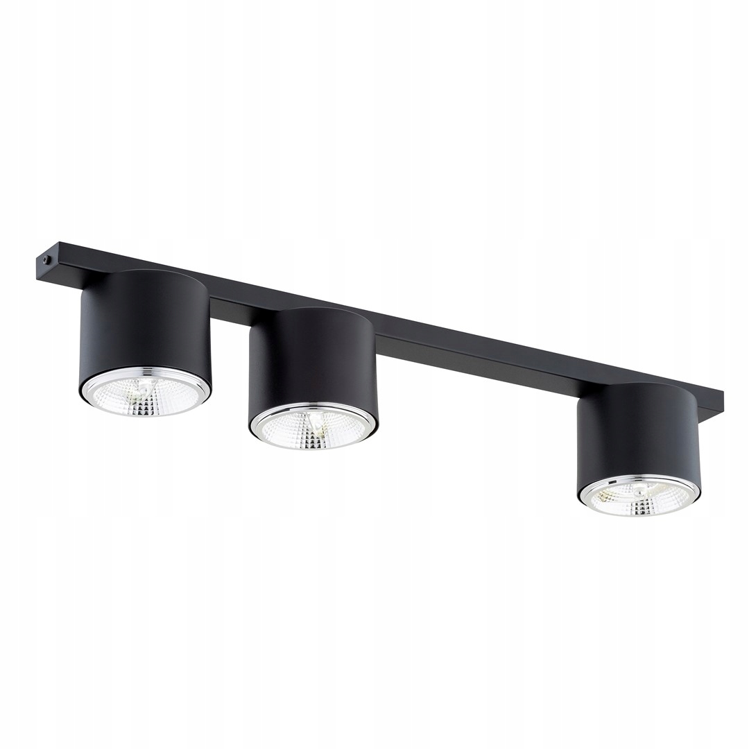 Trojitá stropná lampa čierna minimalistická 70 cm 3 body Emibig