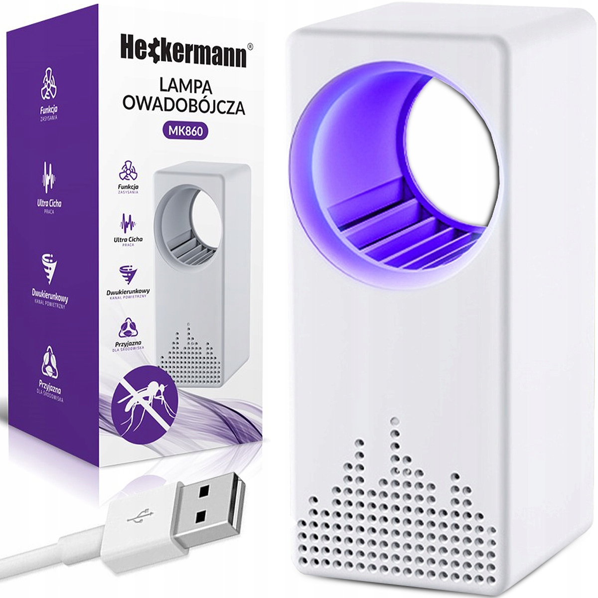 

Lampa Uv Na Komary Muchy Owady Owadobójcza Usb