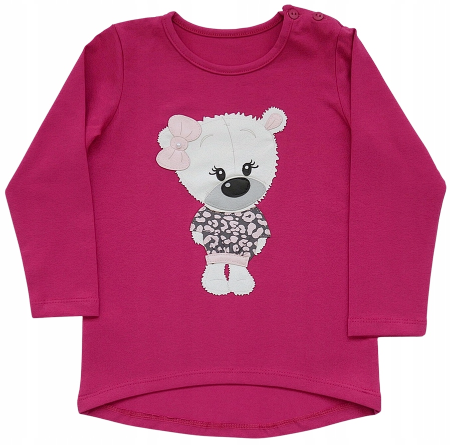 

Bluzka dla Dziewczynki z Misiem Aipi 134 amarant