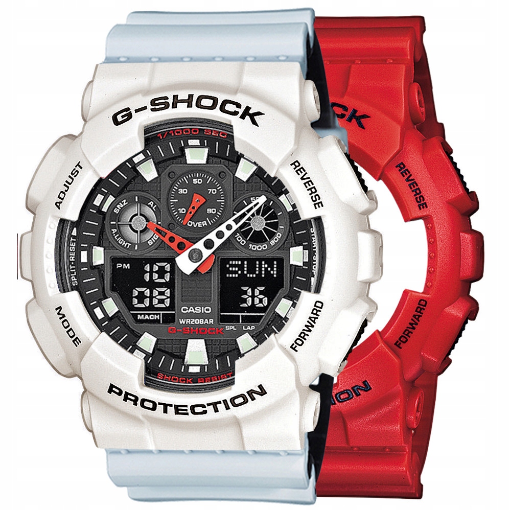 Sada G-shock GA-100B-4AER Bílá, Černá