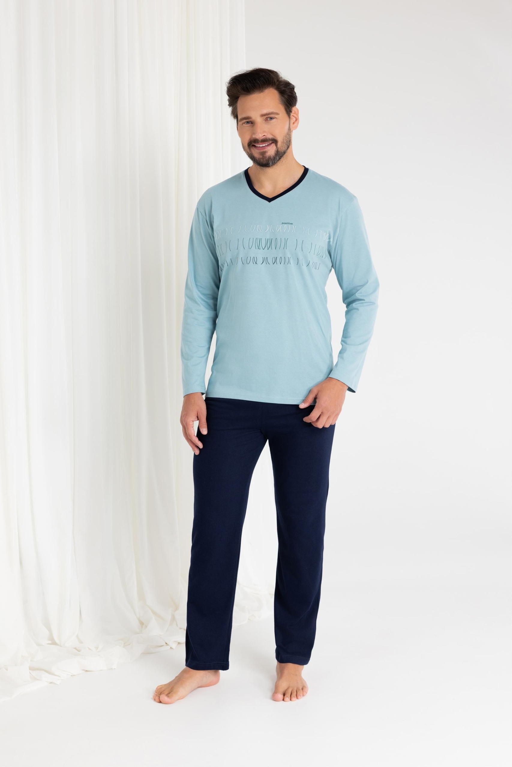 Pánské Pyžamo 495 Dr VEL.2XL XXL, mořské