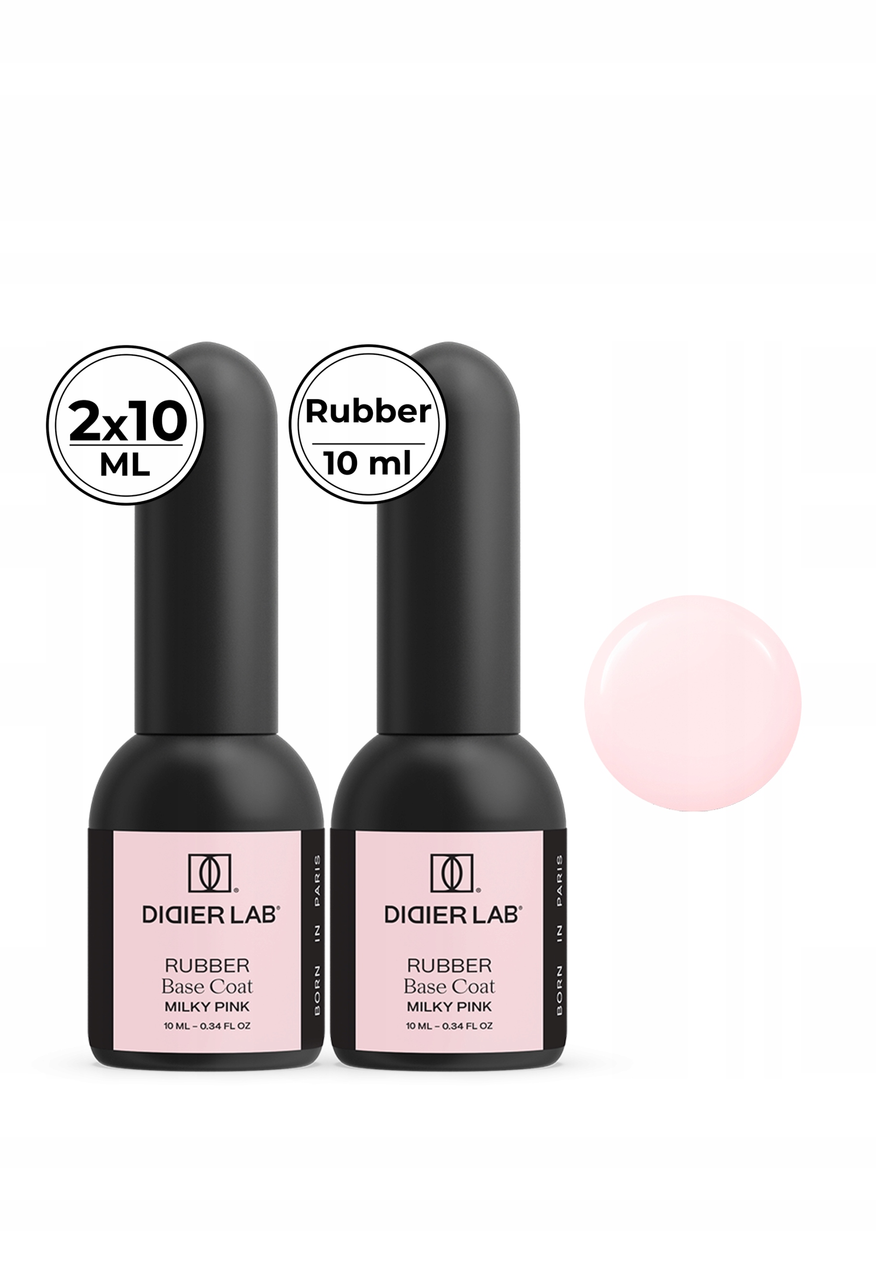 Didier Lab Set: Pryžová báze bez Hema a Tpo, Pink