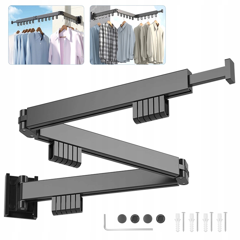 Levně Sušák Na Prádlo Skládací pro praní na zeď Rozkládací