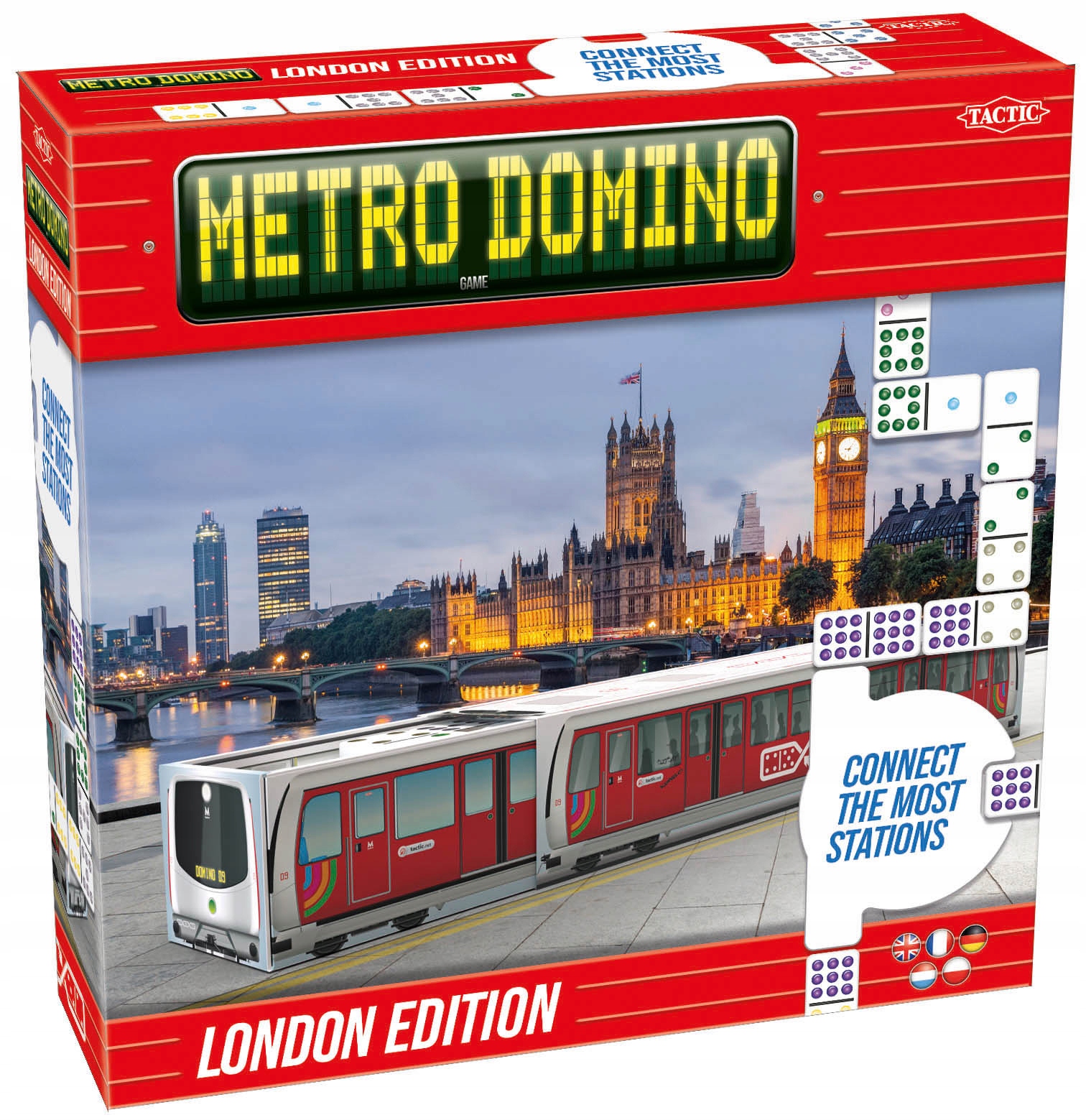 

Tactic Metro Domino Londyn 55 płytek Oczka do 9