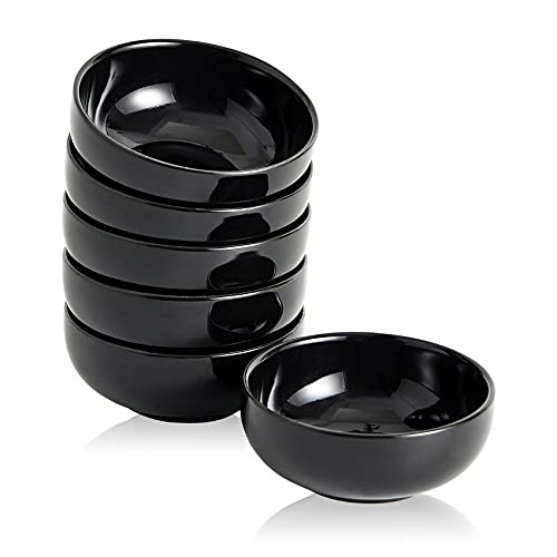 Keramické Misky na servírování 6 ks černé 75 ml na párty Sushi Tapas