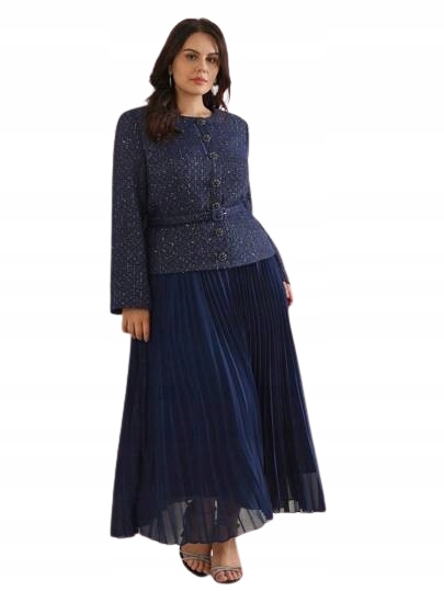 Shein Plus Size Šaty Tmavě Modré Maxi 50 1DK