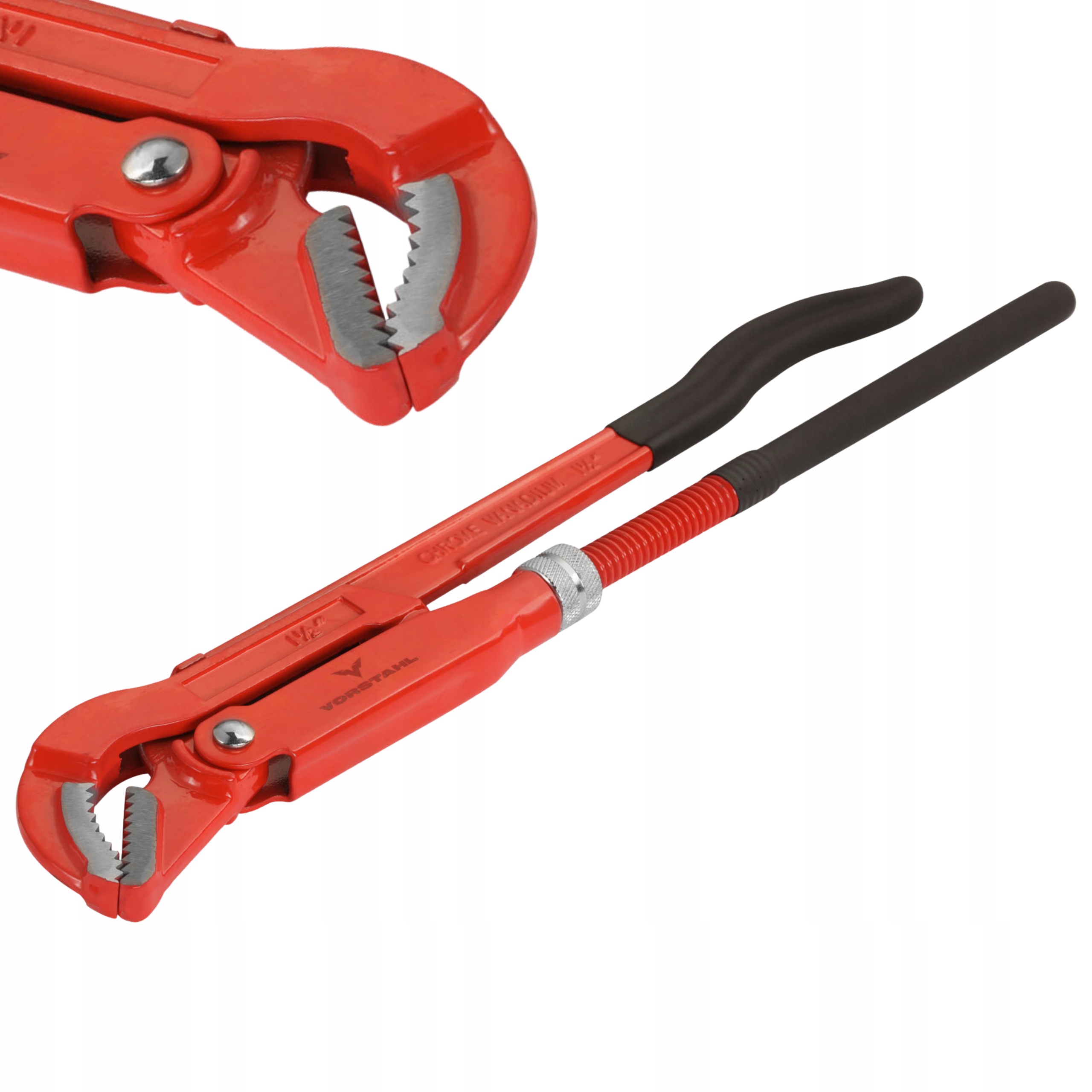 Klucz Nastawny Do Rur Hydrauliczny Żabka Żaba CrV > typ 45° 2" < Vorstahl