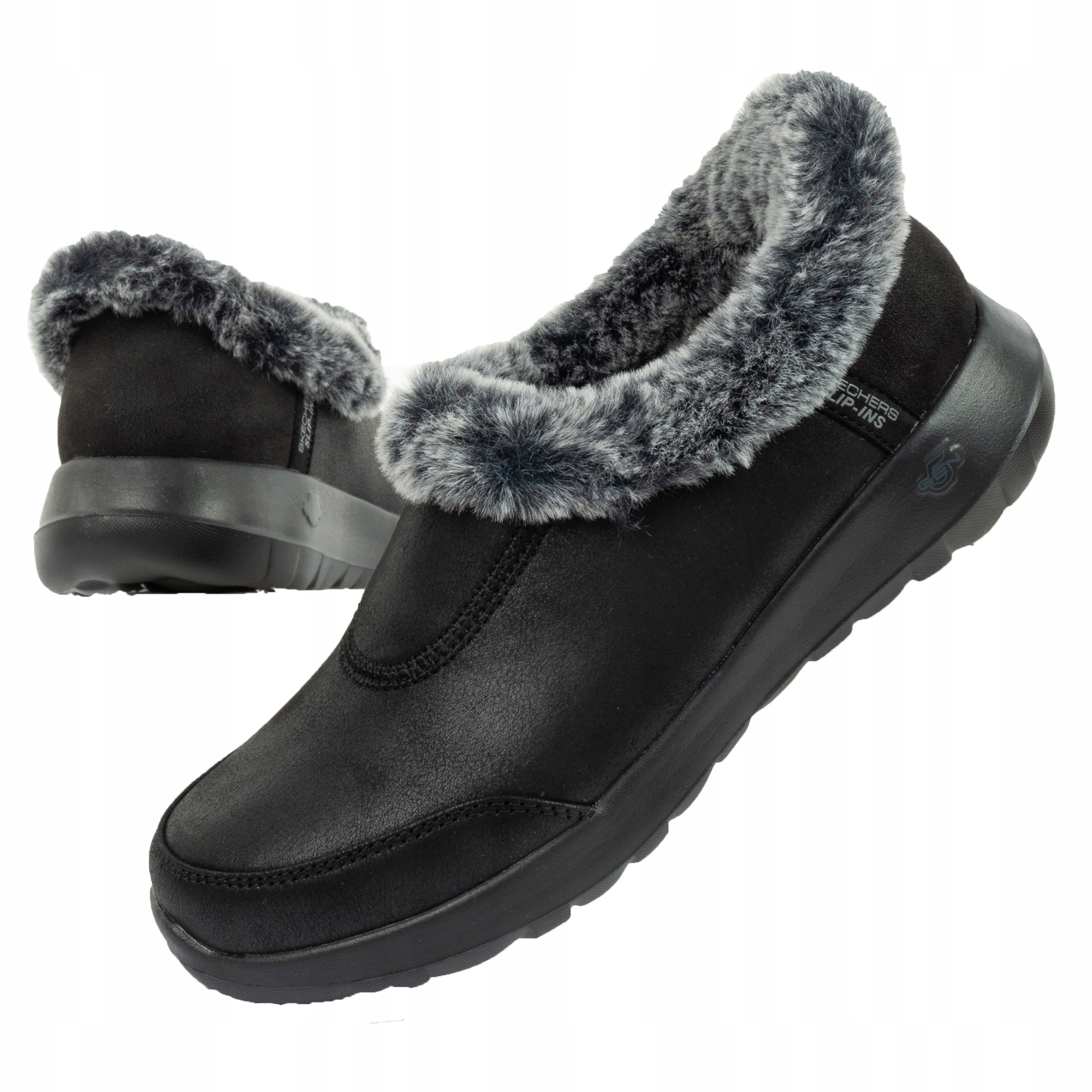 Zimní boty Skechers On-the [175490/BKGY] Slip-ins