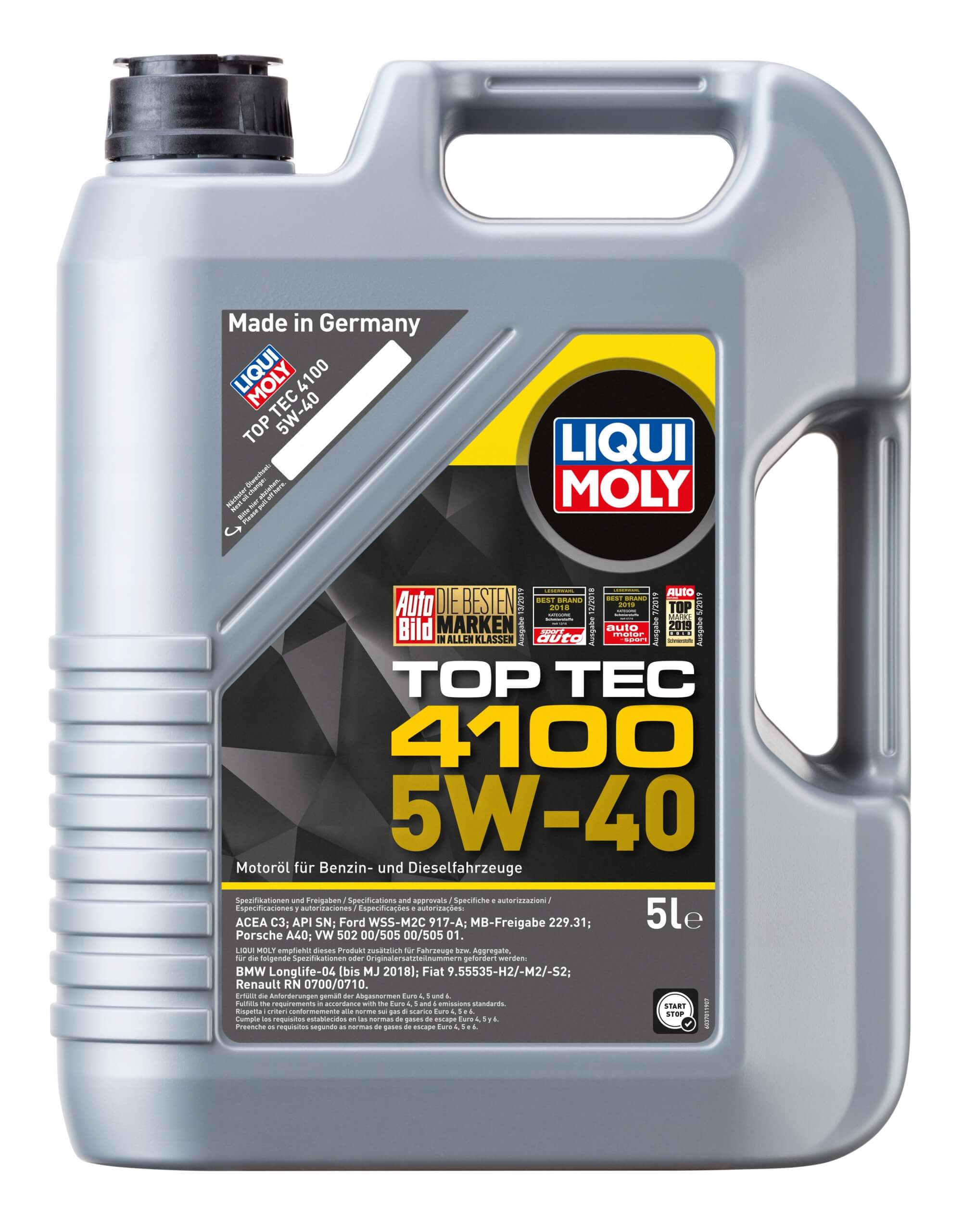 

Liqui Moly Top Tec 4100 5W40 5L 3701 2686 Cng Lpg