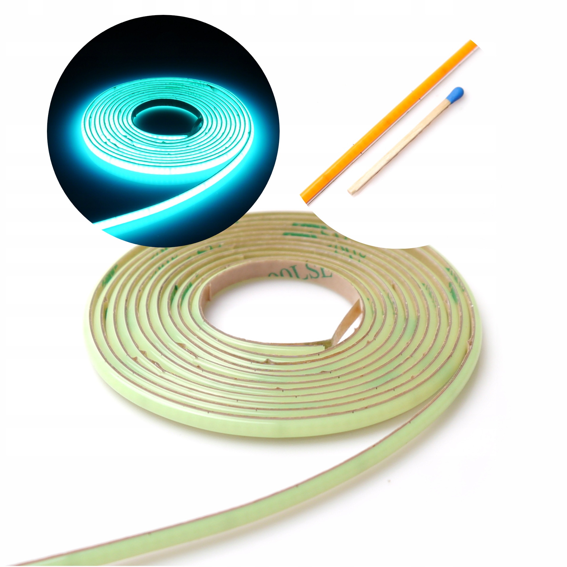 

50cm taśma Cob 4mm szer. 12V Niebieski Lodowy