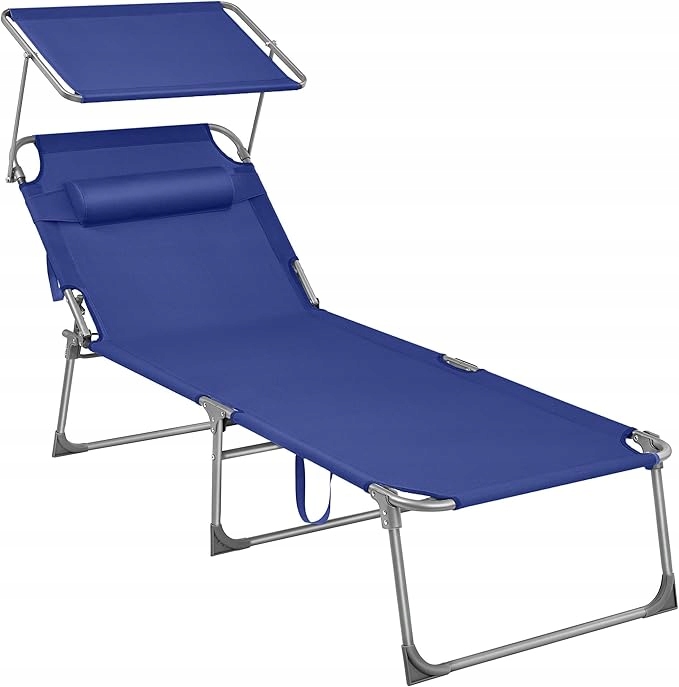 Songmics Ležadlo Veľká rozkladacia stolička na opaľovanie 71 x 200 x 38 cm