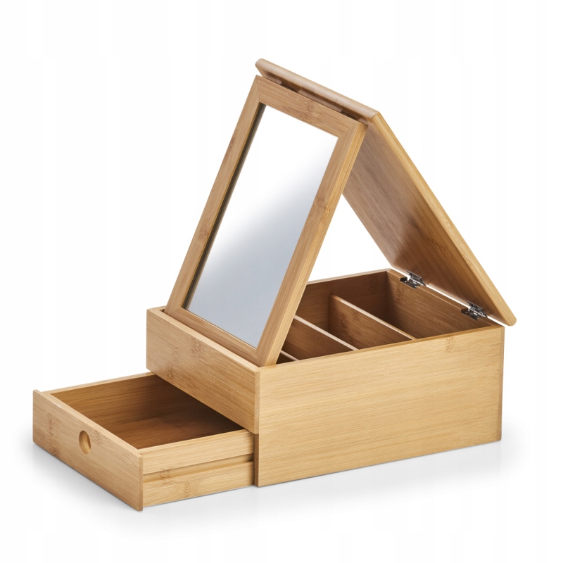 Zeller Šperkovnice se zrcadlem bambusová 25x19x11,2cm