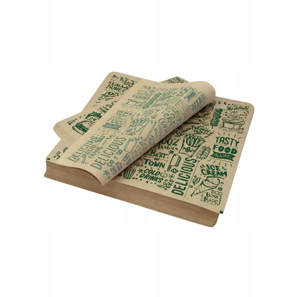 Tukový papír kraft Bio v listech 30x28 cm "streetfood