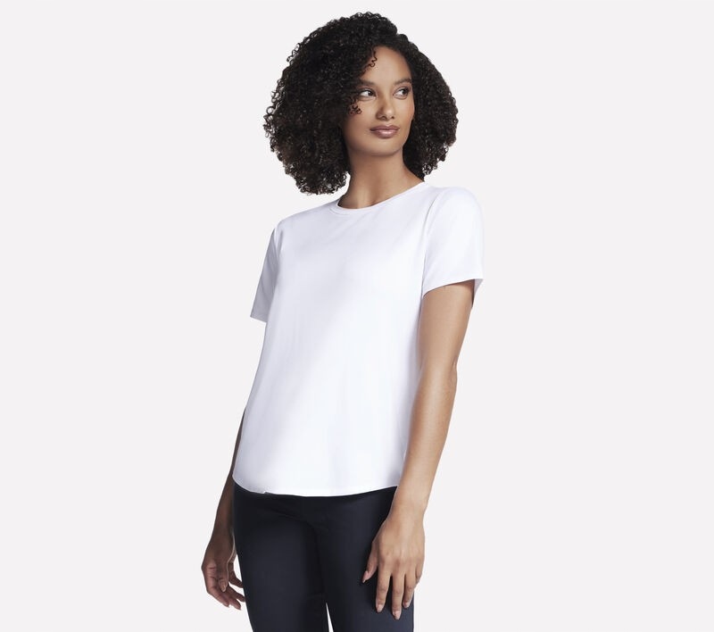 Dámské tričko Skechers Go Dri Swift Tee bílé TS104 Wht