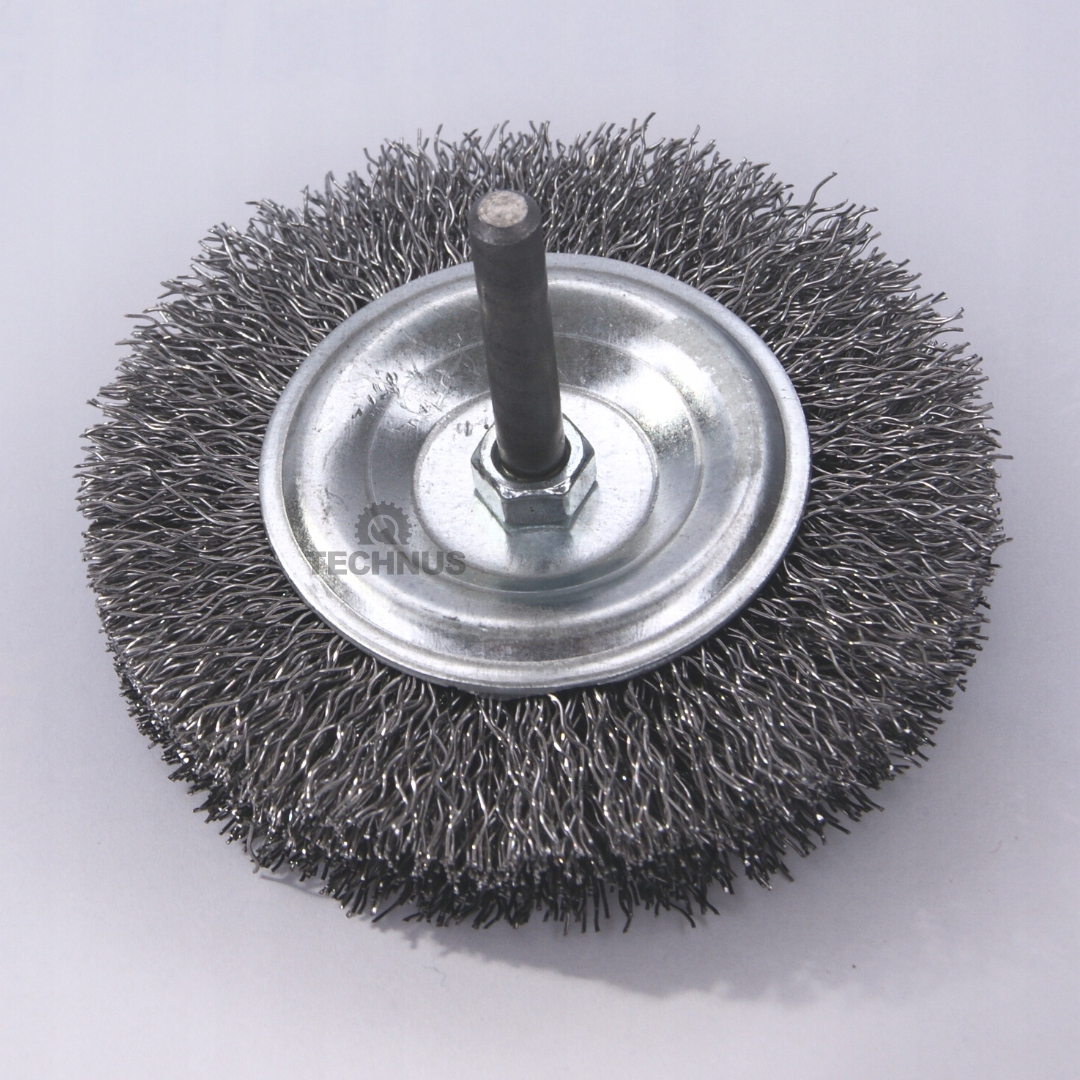 SZCZOTKA DRUCIANA TARCZOWA FI80 Z TRZPIENIEM 6mm Kod producenta PRODUKT POLSKI