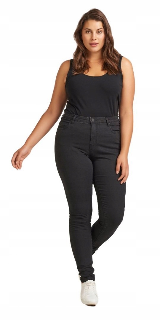 

Zizzi Amy Czarne Jeansy Zwężane N82 568A 52