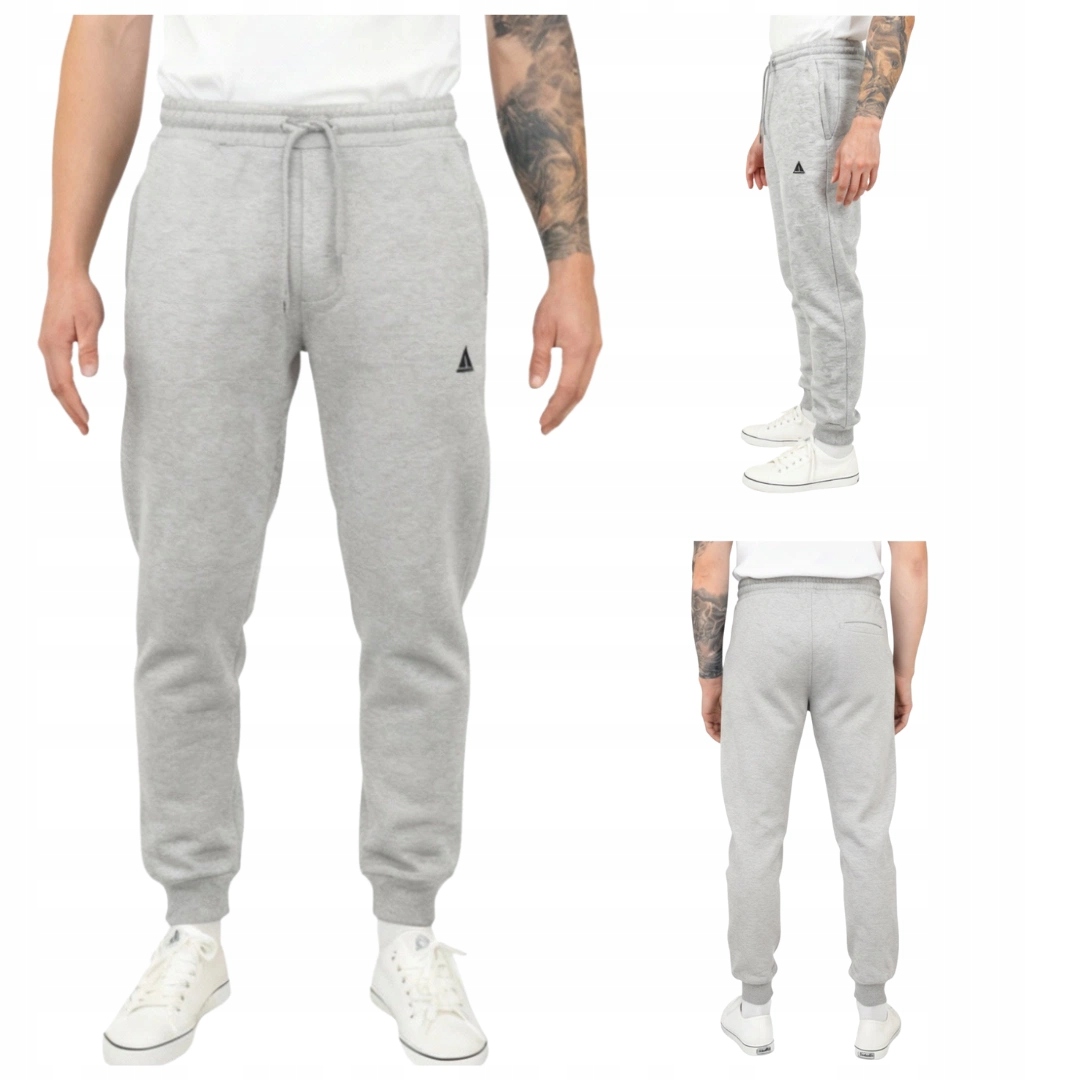 Pánské zateplené teplákové kalhoty šedé barvy se stahovacími šňůrkami Captain Mike 5XL