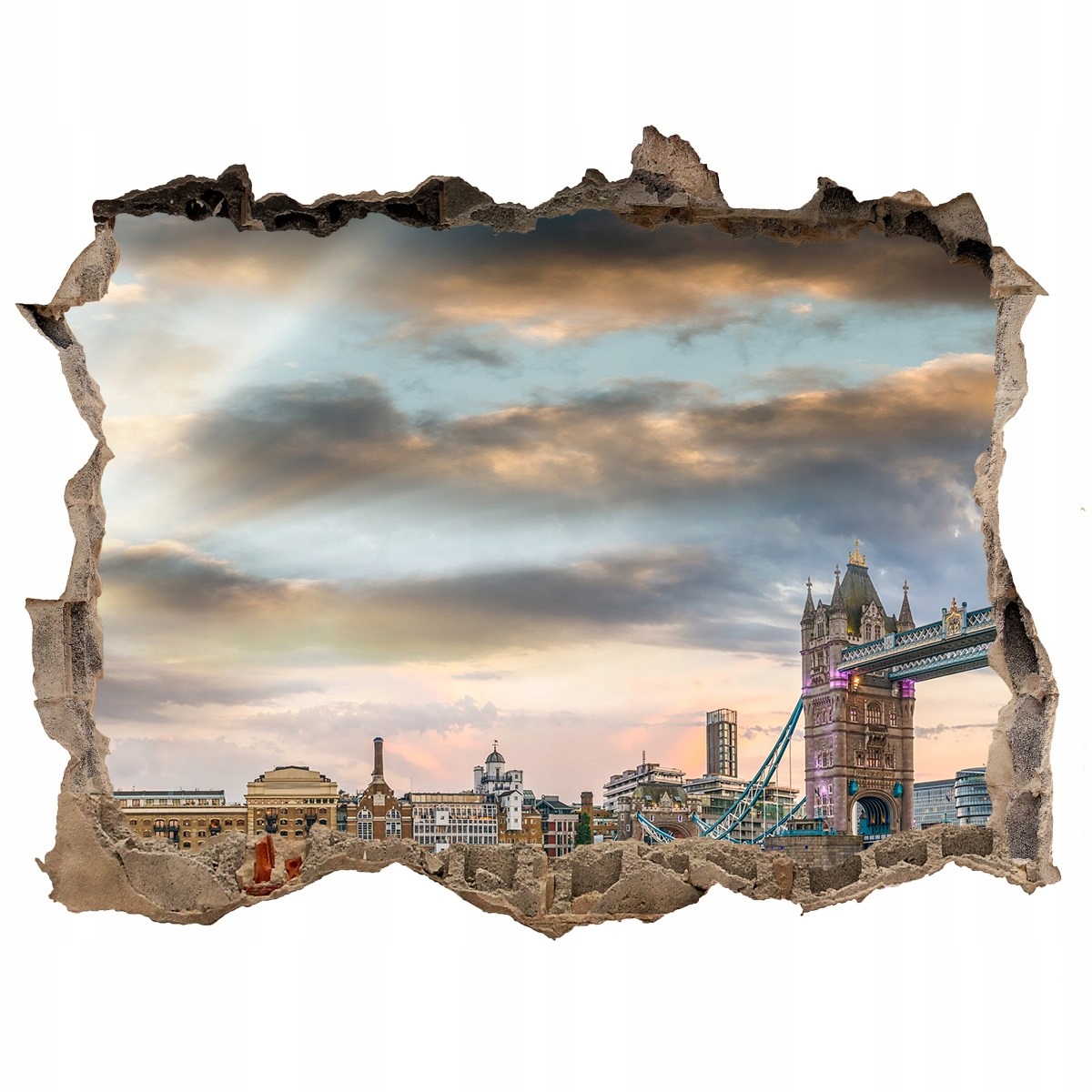 

Fototapeta dziura na ścianę Tower Bridge Londyn