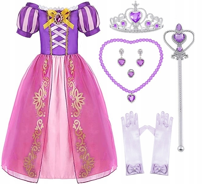 STRÓJ ROSZPUNKA KSIĘŻNICZKA DISNEY 140 + AKCESORIA