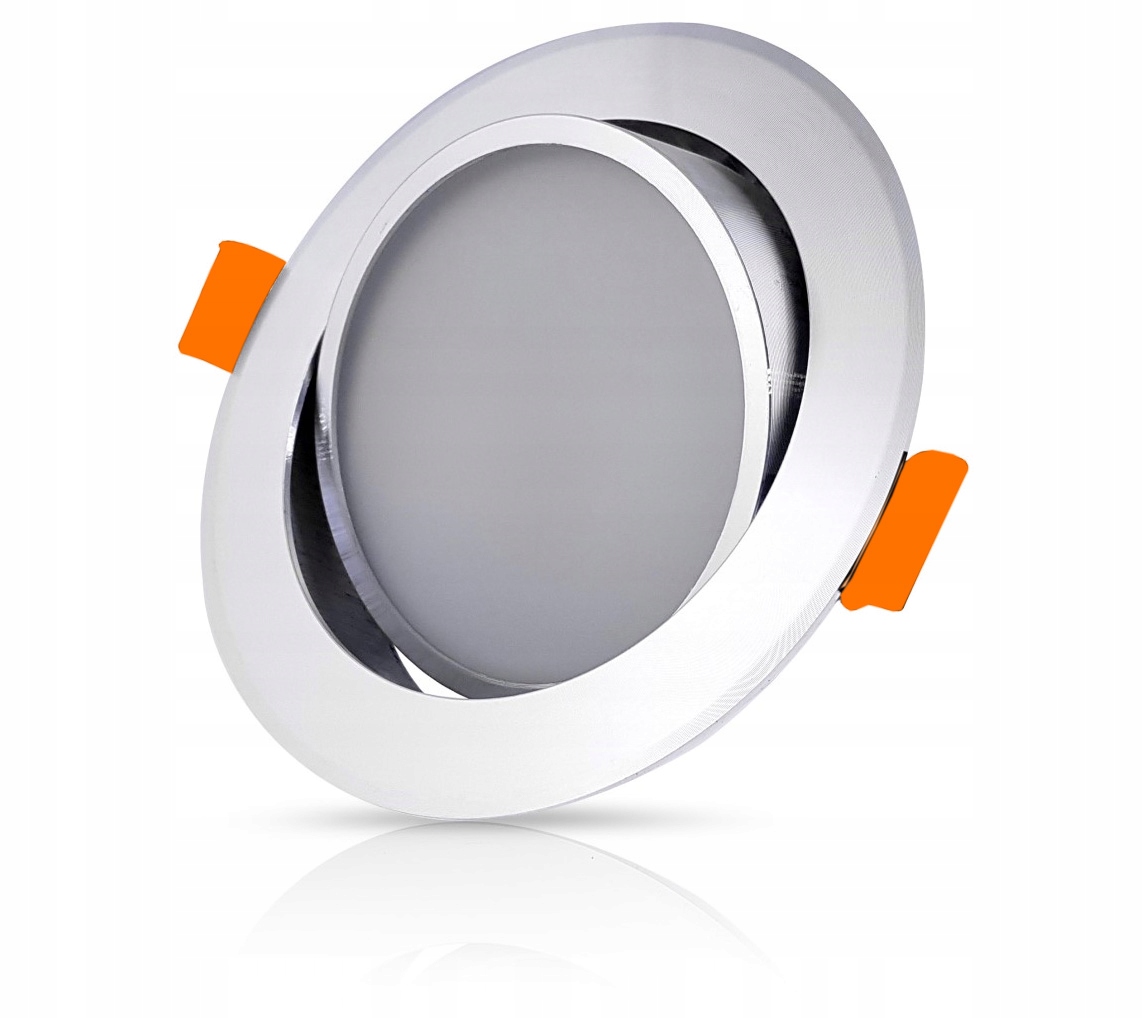 OUTLET 1X OCZKO SUFITOWE LAMPA LED UCHYLNA 230V 5W IP20 BARWA CIEPŁA CHROM