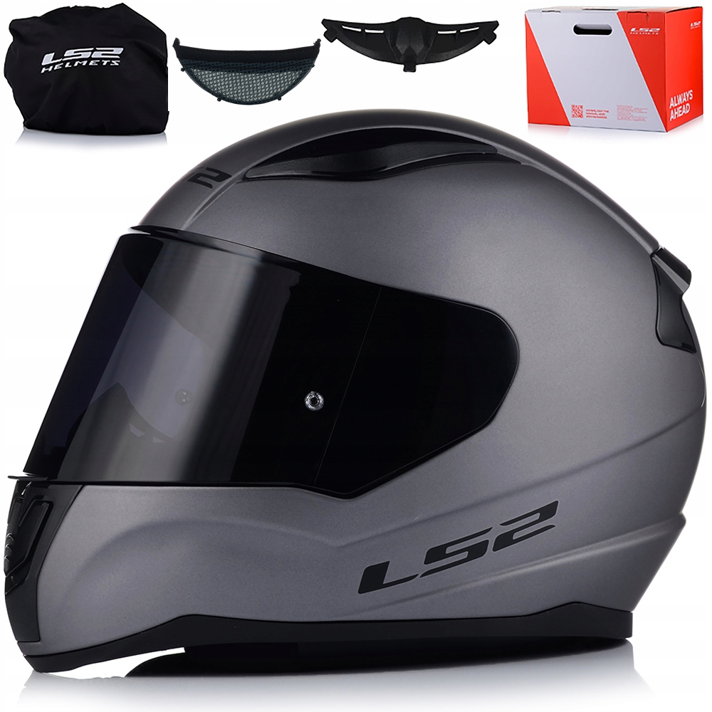 Motocyklová Prilba LS2 FF353 Rapid II Sivá Mat Ece 22.06 Tmavé Sklo