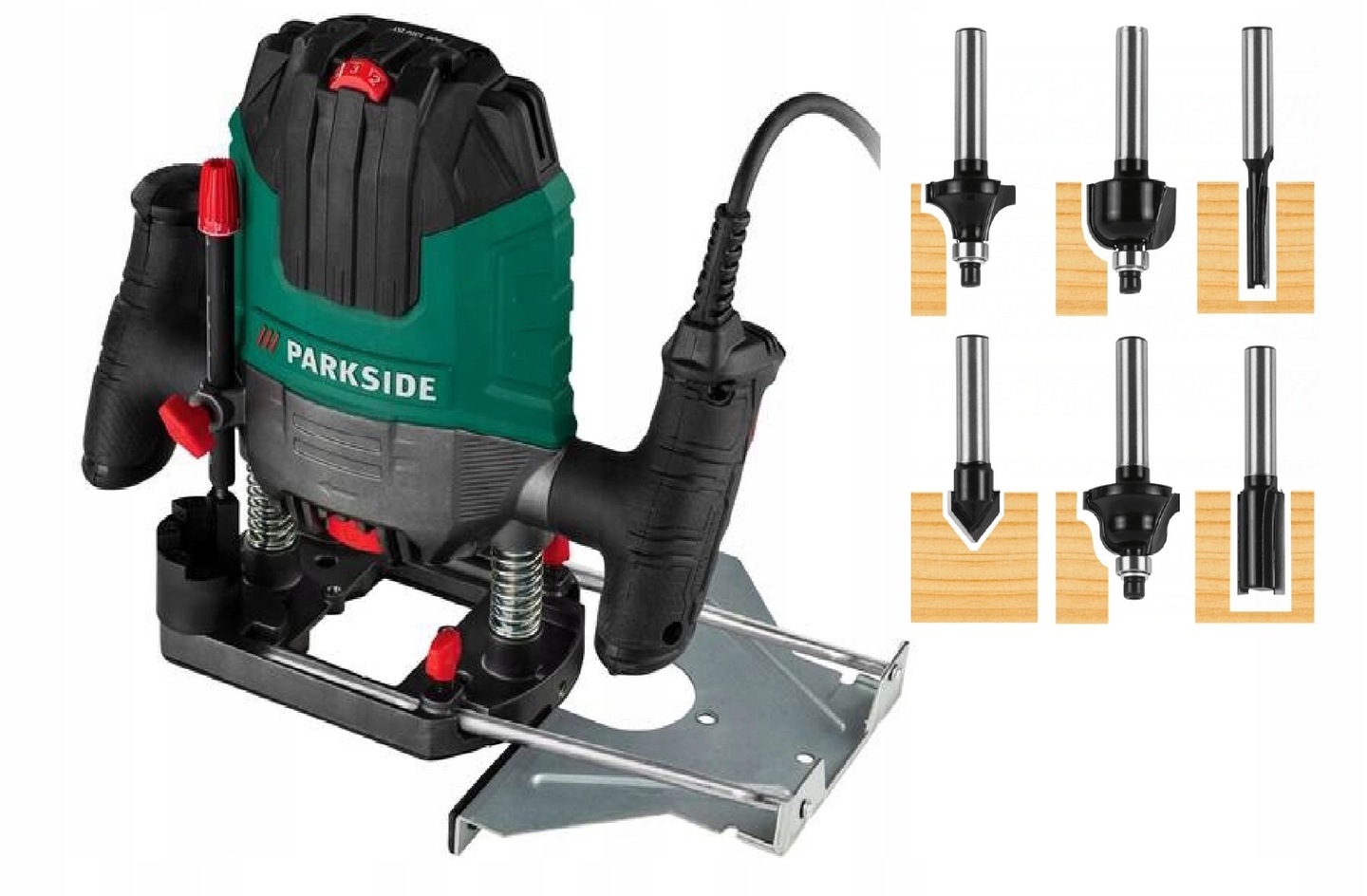 

Frezarka górnowrzecionowa Parkside 1200W Frezy