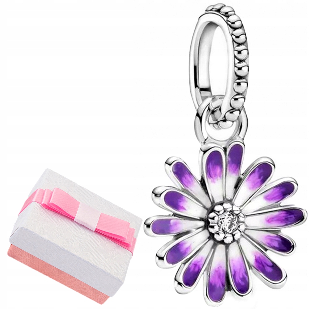 

Srebrny Charms 925 Zawieszka Kwiatek Beads Koralik