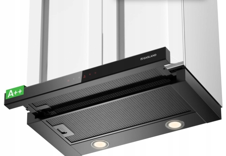 Okap do zabudowy Gasland BR60BS 566 m3/h czarny