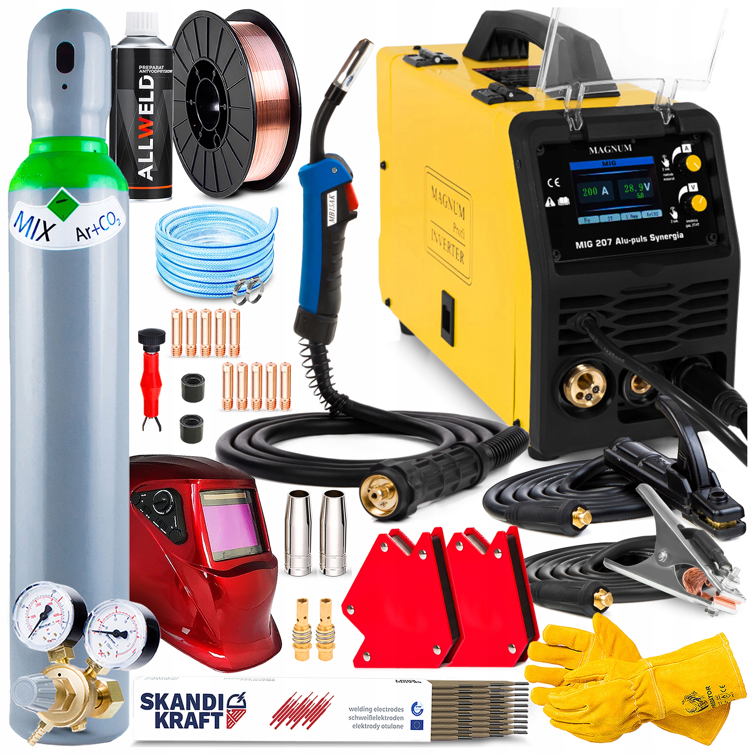 Invertorová Svářečka Invertorová Magnum Mig 207 Alu Puls Synergie Mma Tig 200A