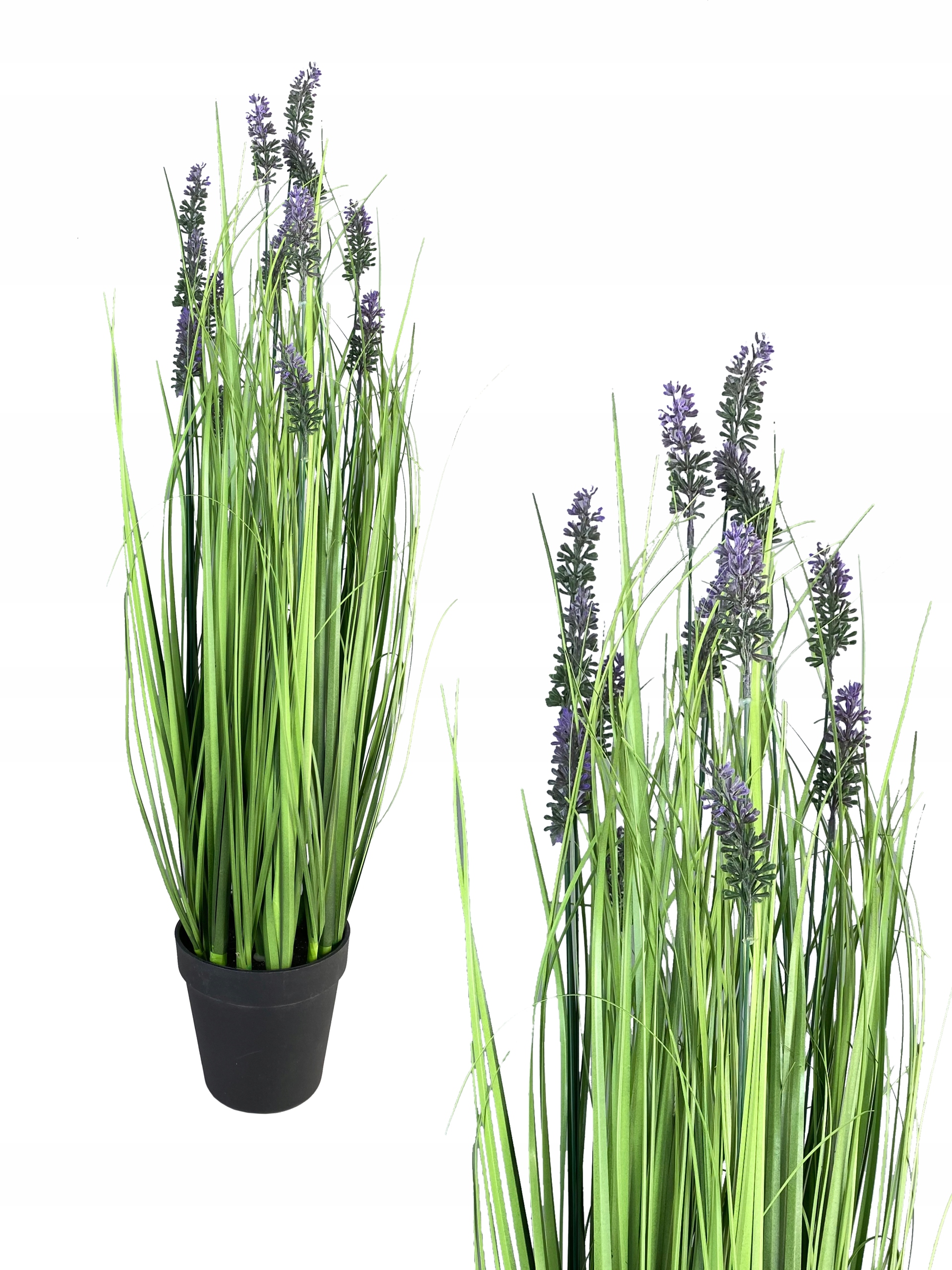 TRAWA SZTUCZNA W DONICZCE LAWENDA KWITNĄCA 71 CM