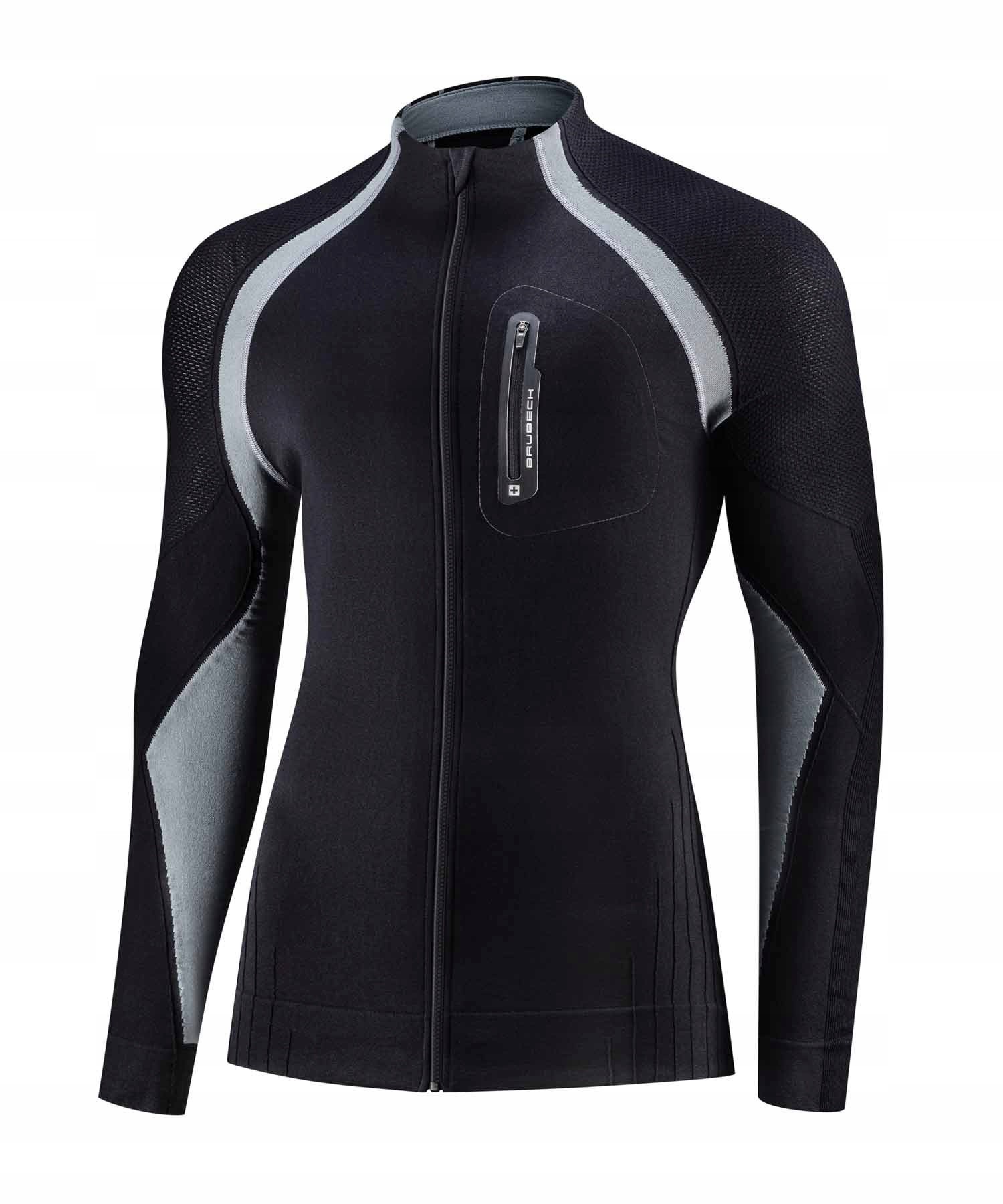 Termoaktywna rozpinana bluza męska Active Pro Brubeck czarny M