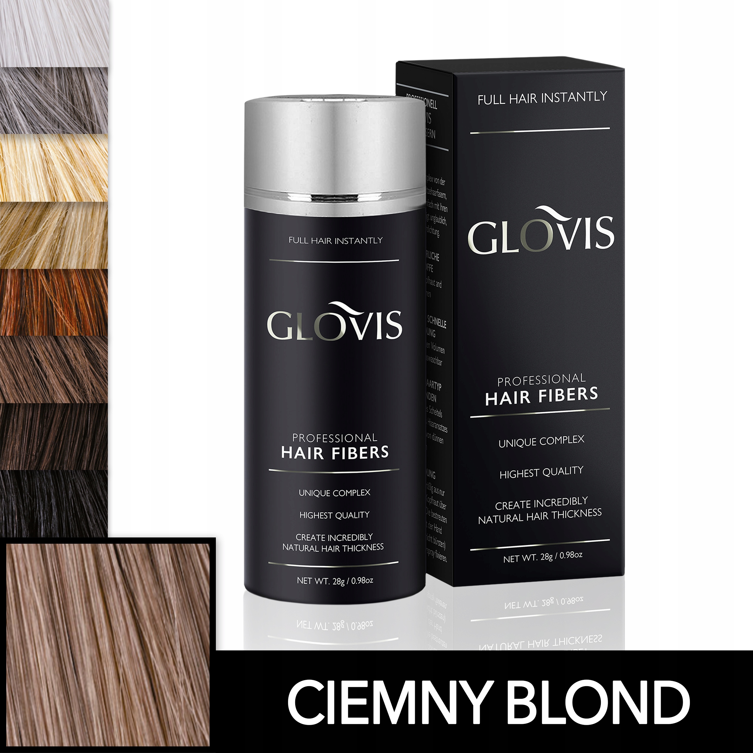 

Włókna Glovis 28g Ciemny Blond Dark Blonde