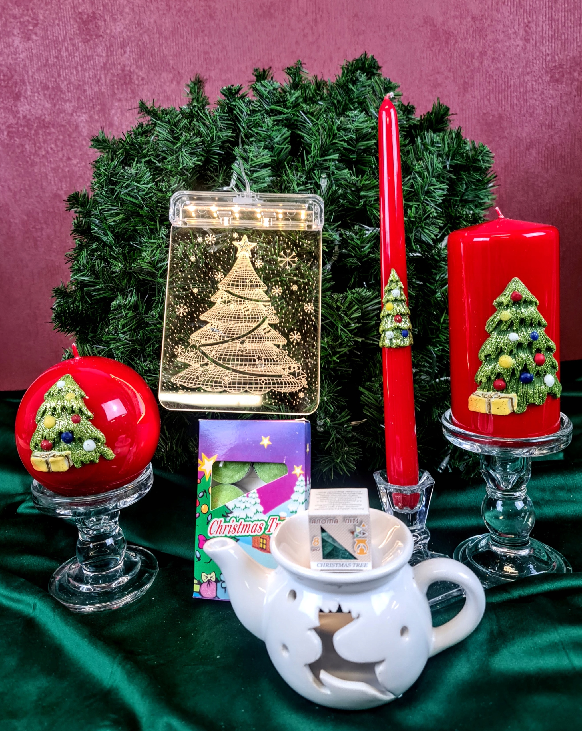 ŚWIECA CZERWONA DŁUGA 29CM HOLLY CHRISTMAS CHOINKA Wysokość produktu 29 cm