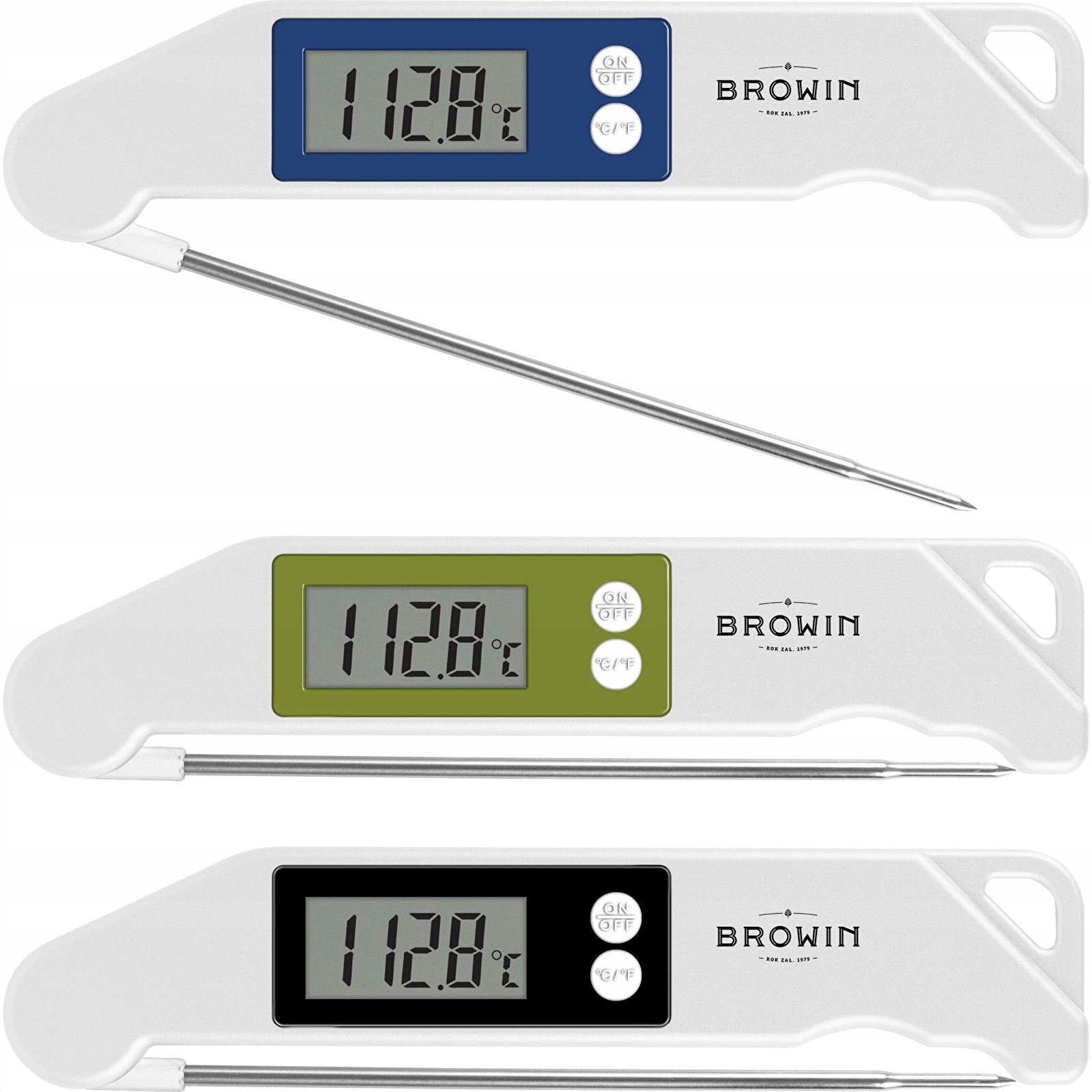 

Składany termometr elektroniczny -10+200°C Browin
