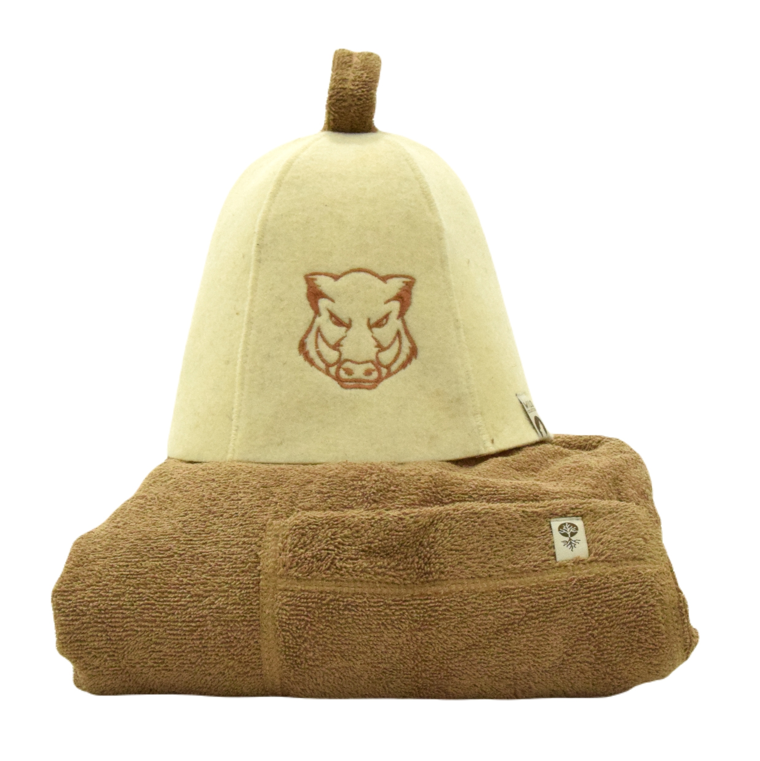 Čepice Klobouk do sauny z vlny Kilt bavlněný Pánský set 2 cz vel XXL