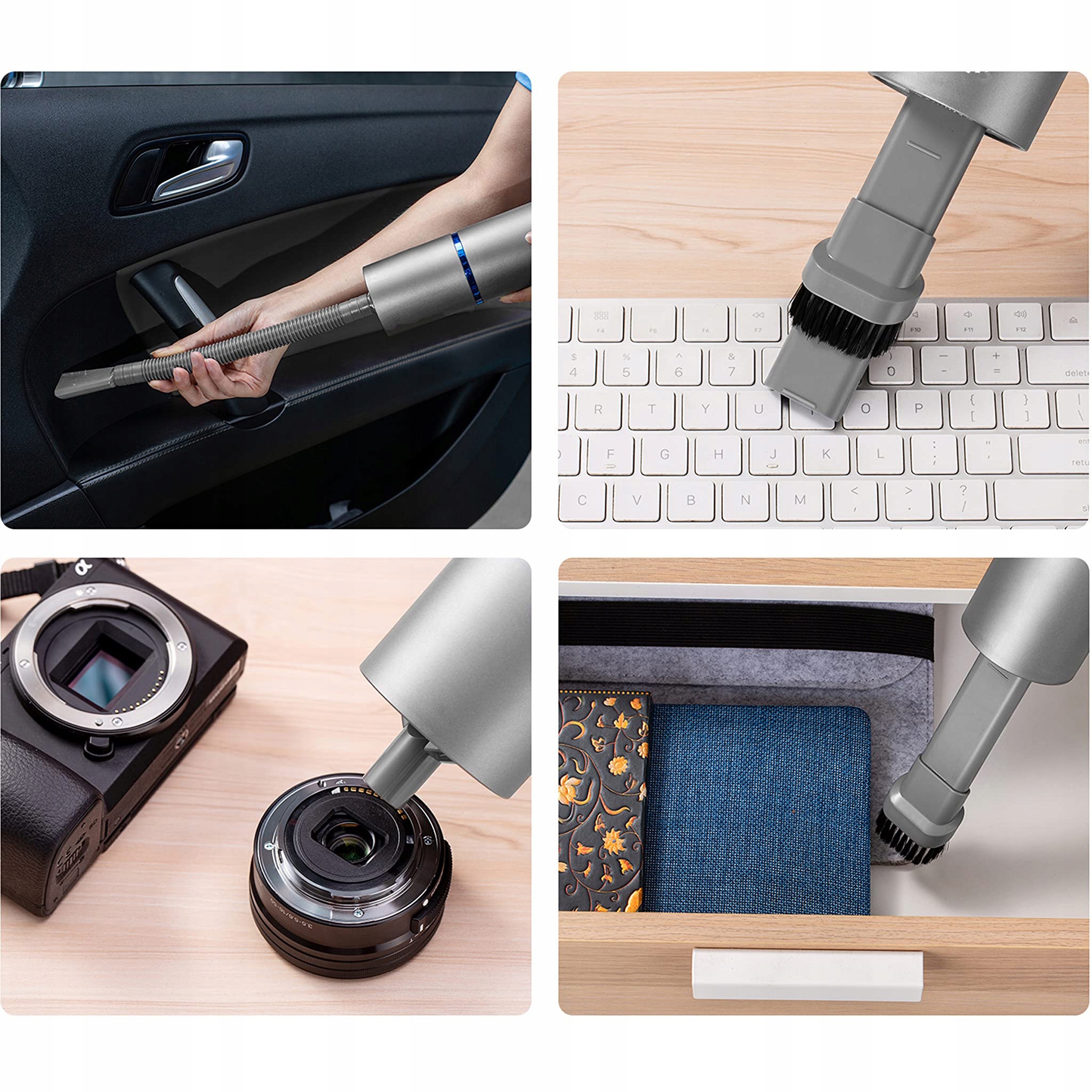 MOCNY RĘCZNY ODKURZACZ SAMOCHODOWY BEZPRZEWODOWY + DMUCHAWA KURZU Marka bez marki