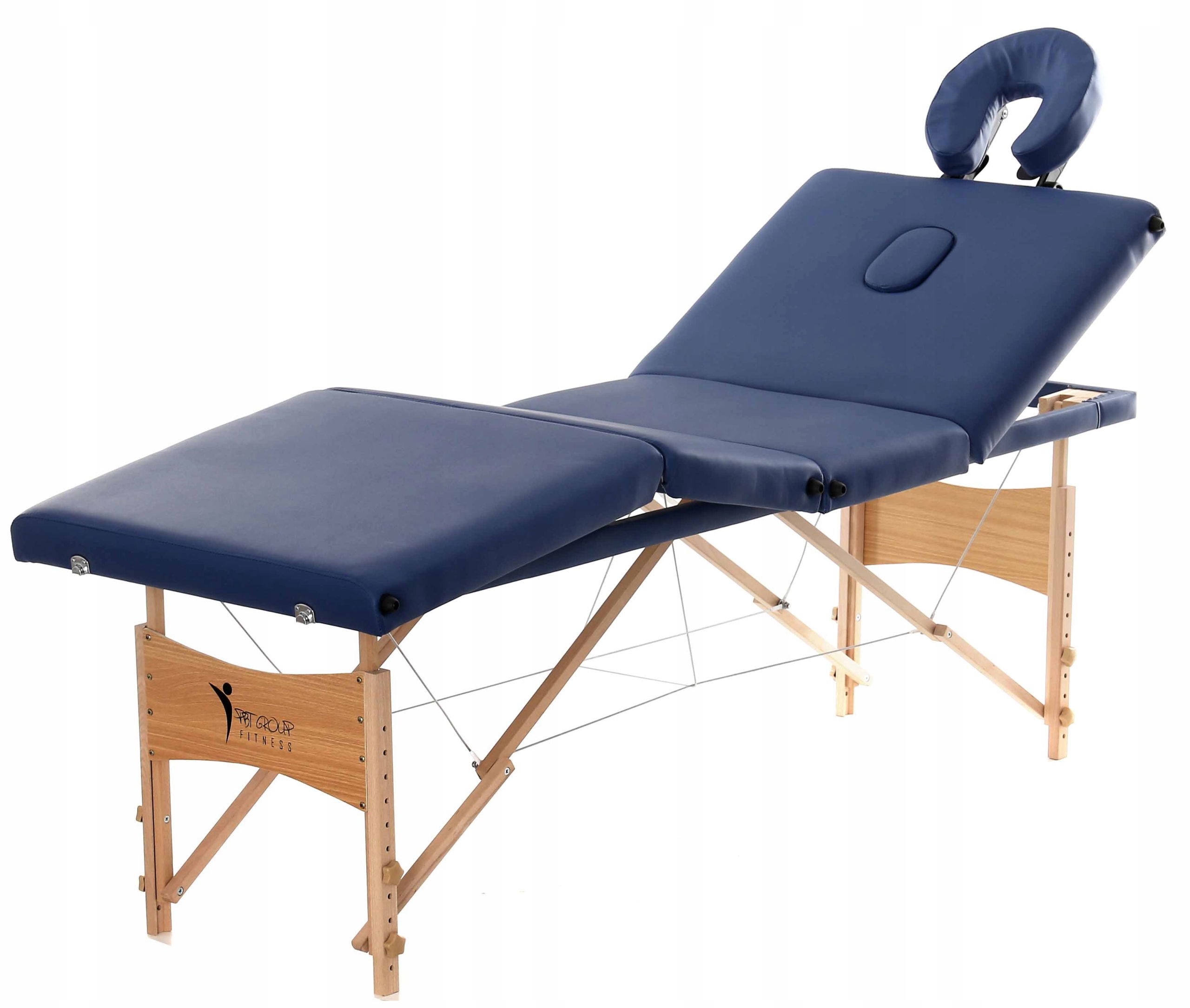 Stół Łóżko Do Masażu Drewniane 4 Segmentowe Pełnowymiarowe