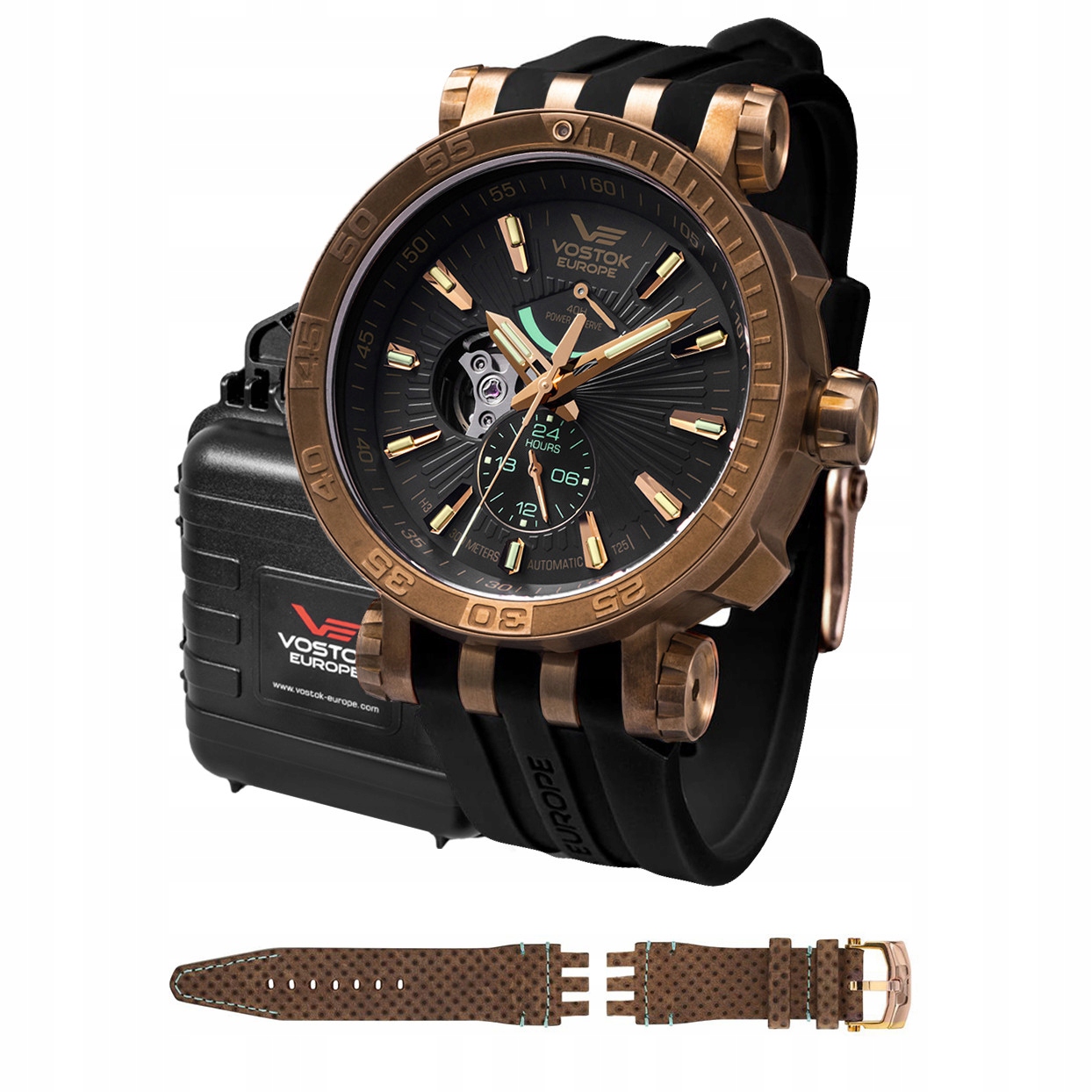 Pánské Hodinky Vostok Europe YN84-575O540S, hnědý řemínek