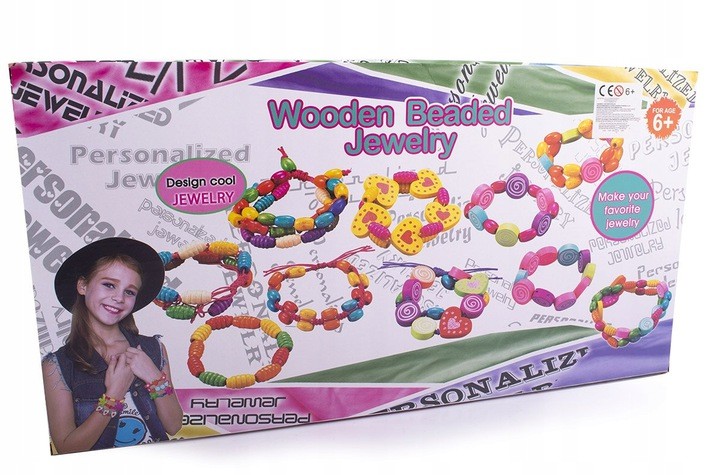 KORALIKI DREWNIANE KREATYWNY ZESTAW BRANSOLETKI Bohater brak