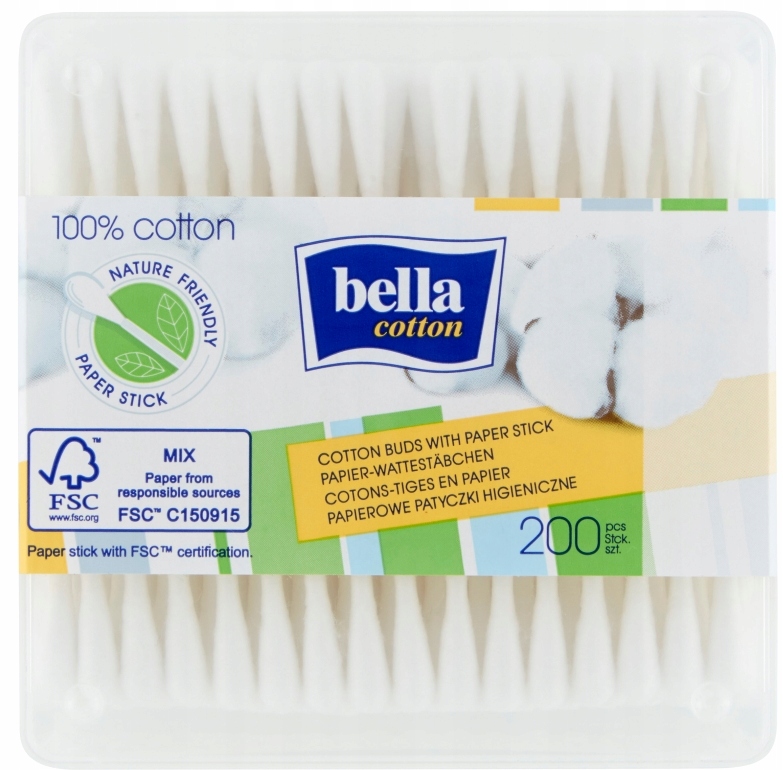 

Bella, Cotton Patyczki higieniczne, 200 sztuk