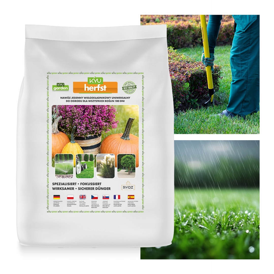 Jesenné hnojivo na trávu a ihličnany, hortenzie, krušpány, 100 dní, 24 kg