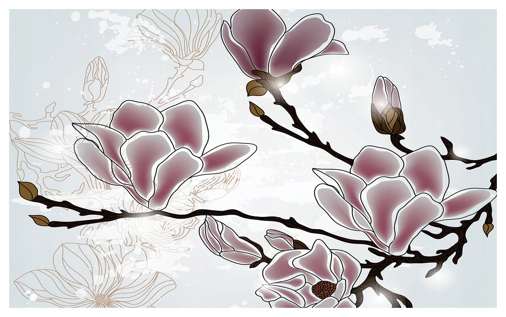 Fototapeta Magnolie Kvetinový pokoj a elegancia jari 368x254 lepidlo