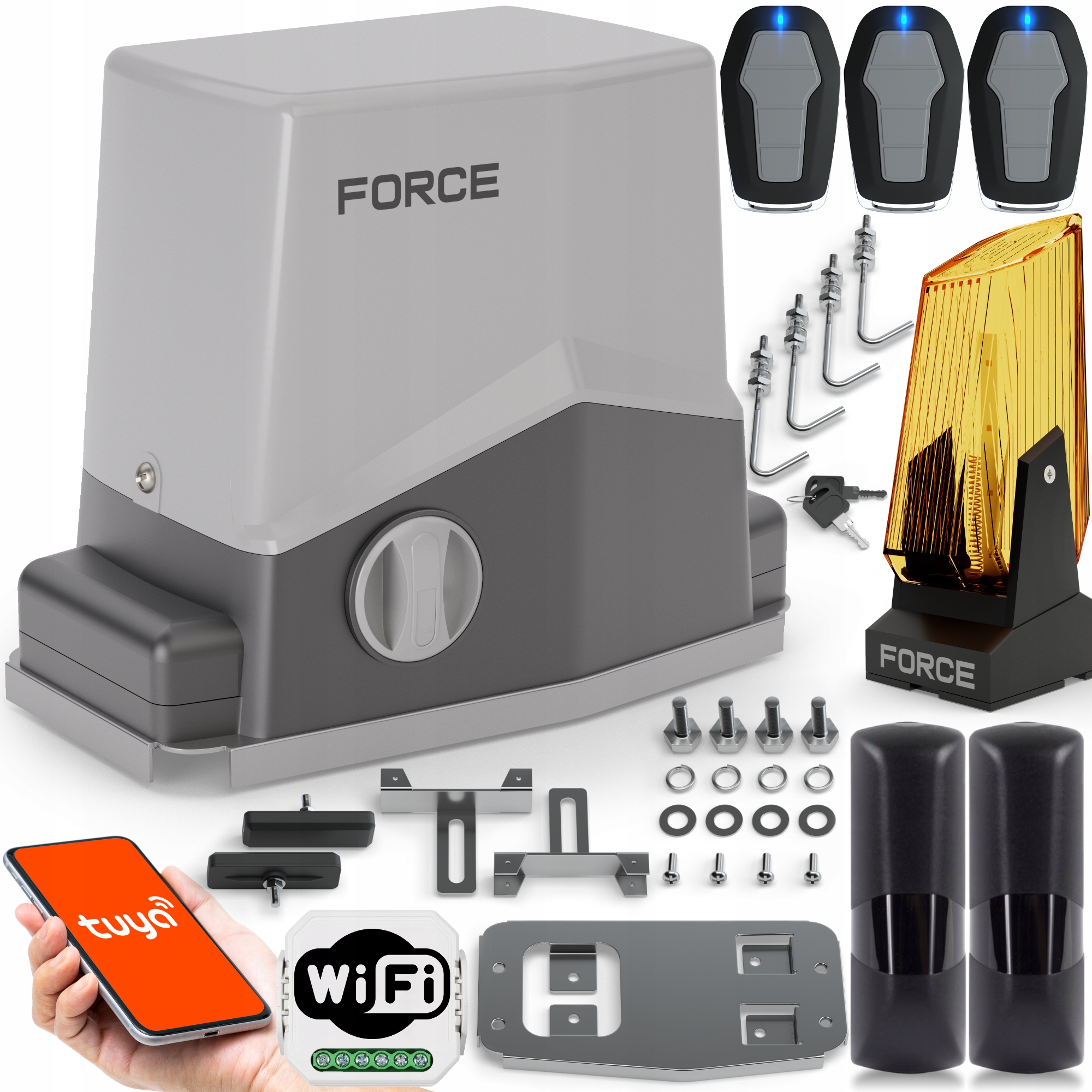 Force Tytan SL600 Pohon Pro Posuvné Brány do 600 kg, Led Lampa, WiFi