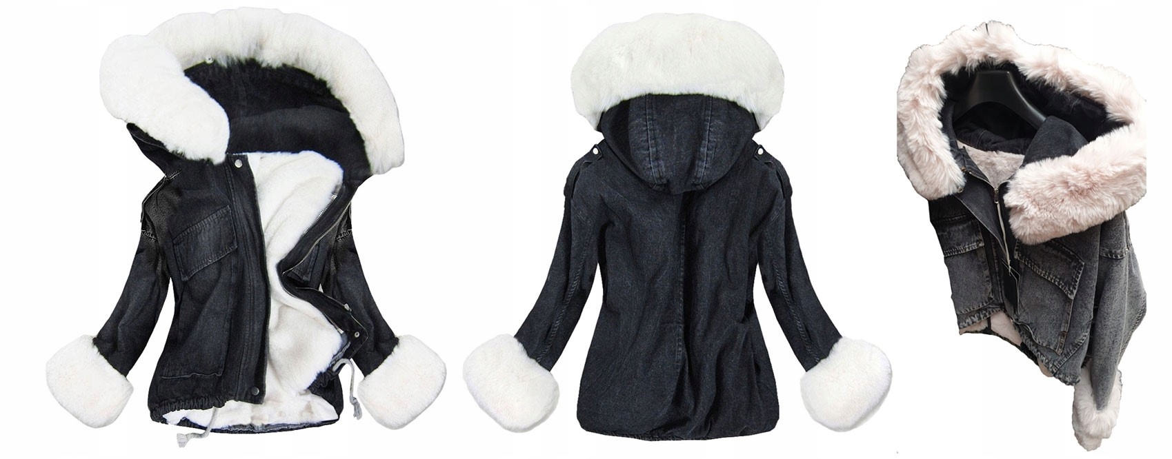 

Kurtka Jeansowa Z Futerkiem Katana Miś Futerkol/xl