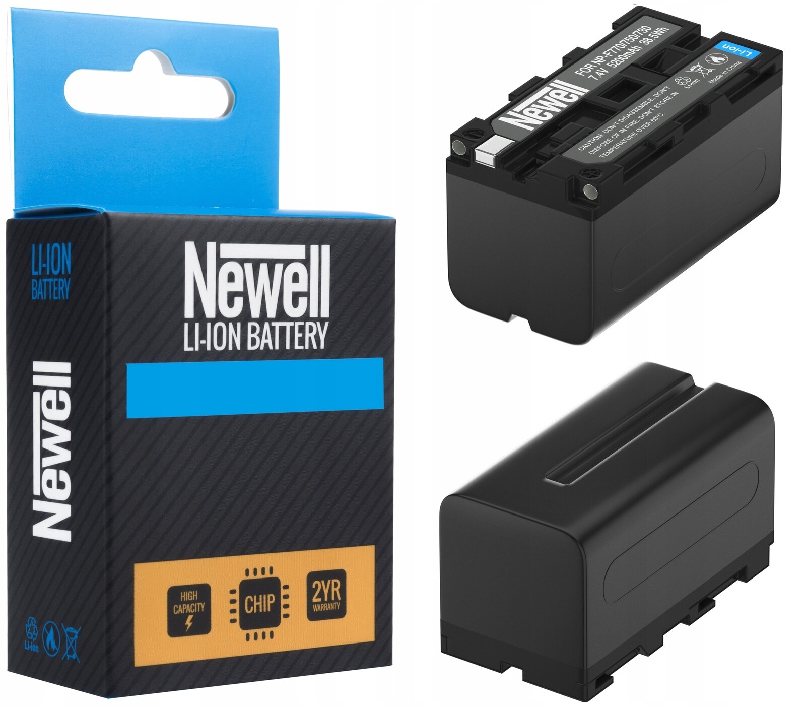 Akumulator zamiennik NEWELL NP-F770 Pojemność akumulatora 5200 mAh