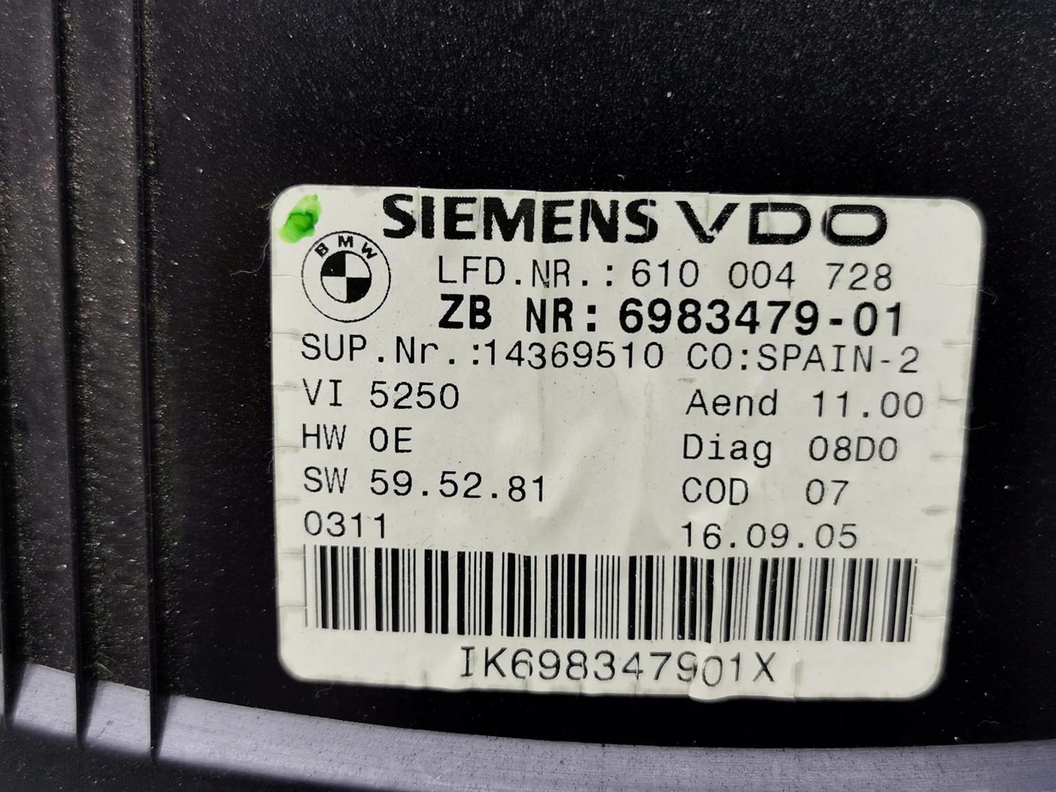 dials dials BMW SERIA 3 E90 2.0B 129KM 6983479
